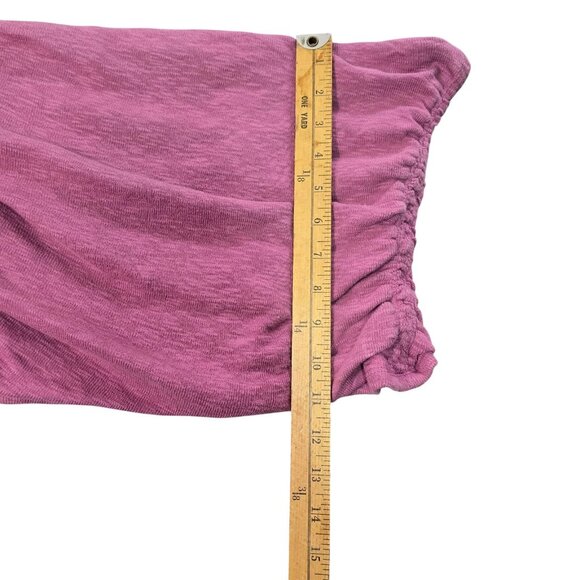 Free People Boulevard Tube Top XL Dusty Rose Strapless Ruched Boho Festival - Picture 6 of 11